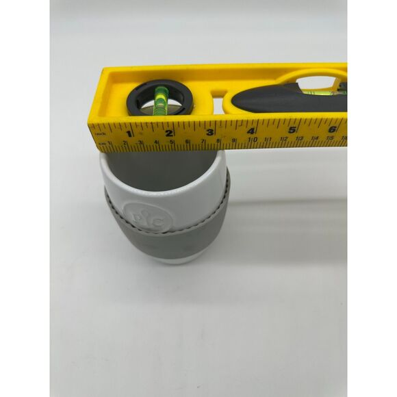 Pampered Chef Oversized Soup Coffee Tea Mug With Gripper White Gray - Picture 2 of 6